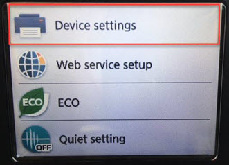 Device settings